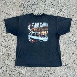 VTG 80s 3D Emblem Nature T shirt
SZ L Fits Sz M Made In Usa Distressed Faded USA
